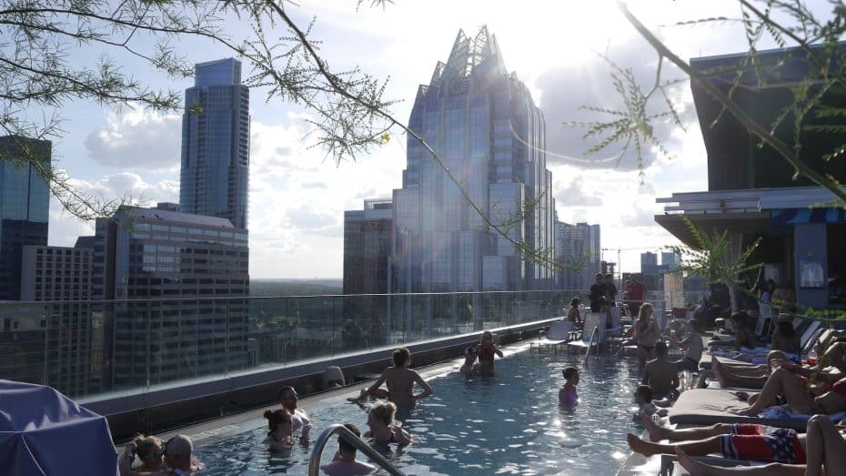 The pool at the Austin Westin Hotel was one of the highlights of my stay in the city