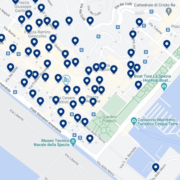La Spezia City Centre Accommodation Map