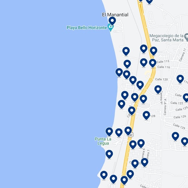 Bello Horizonte: Mappa degli alloggi