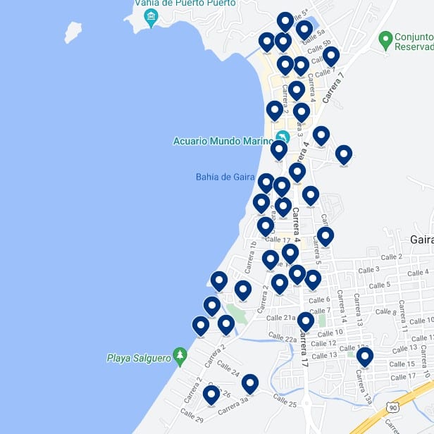 El Rodadero: Mappa degli alloggi