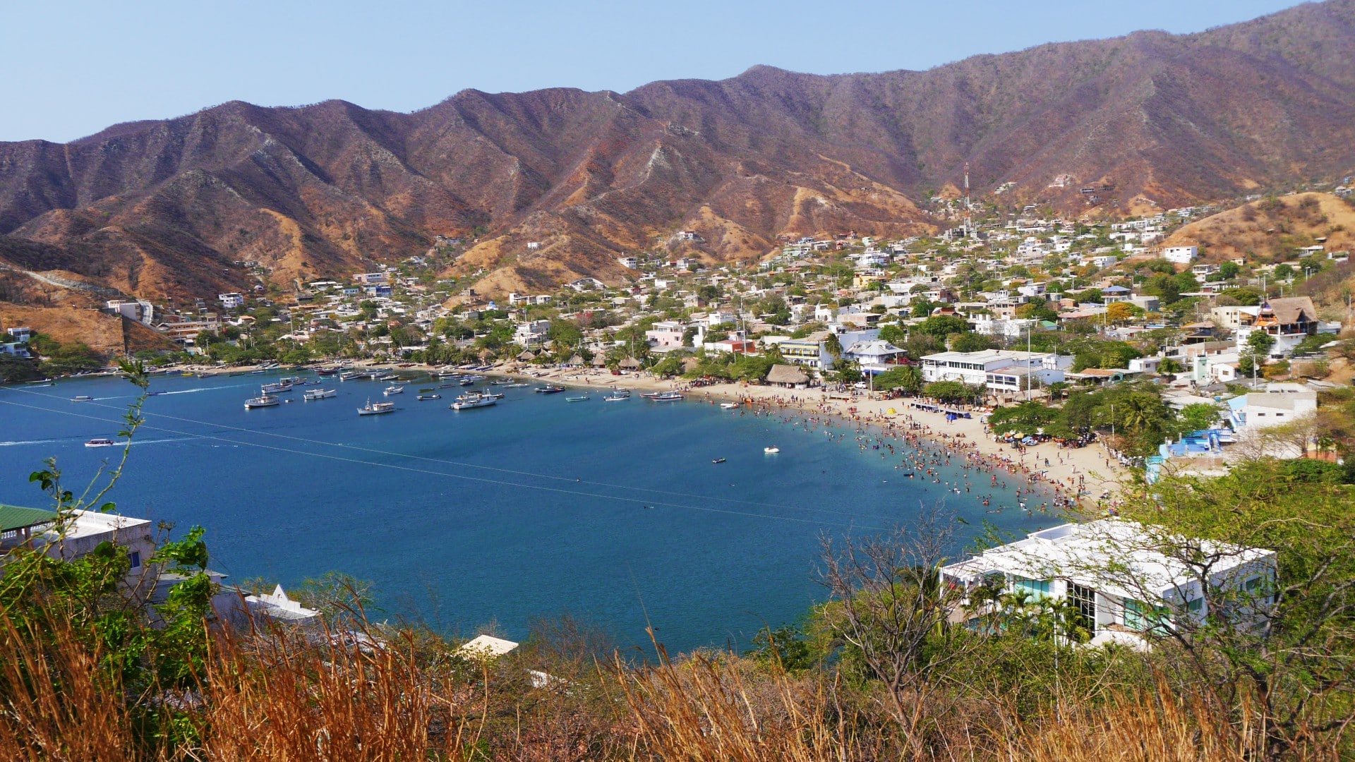 Located north of Santa Marta, Taganga is a former fishing village with a great beach and lots of budget and mid-range accommodations