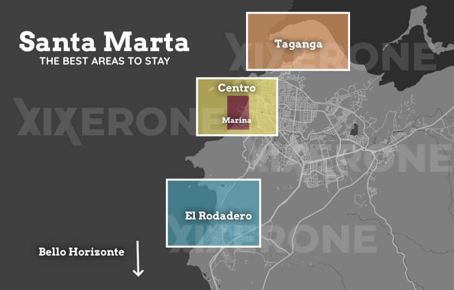 Santa Marta, Colombia: Mappa degli alloggi