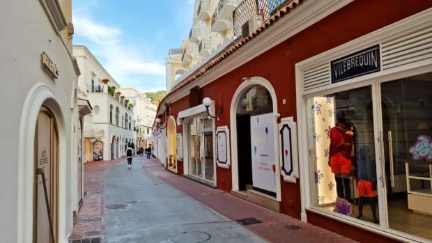 The city centre is where most of Capri's shops and boutiques are