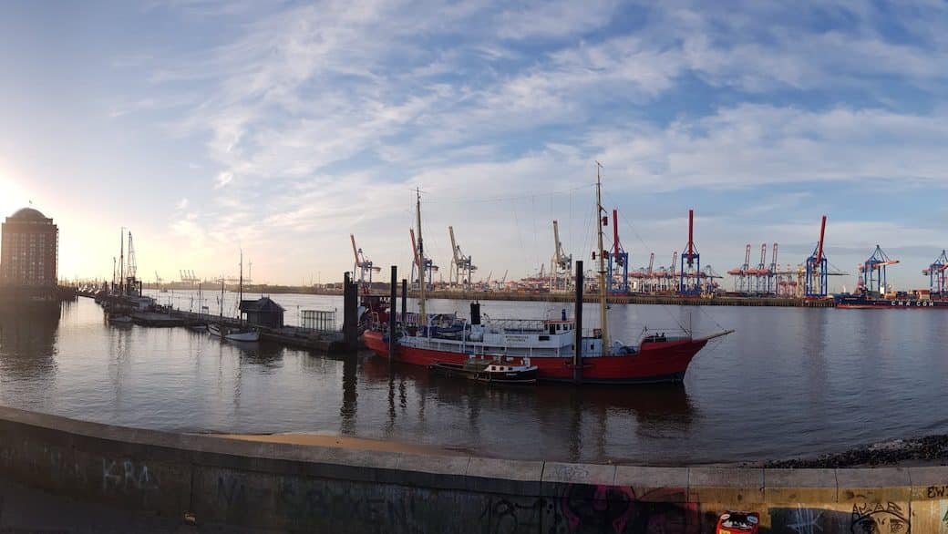Altona ofrece impresionantes vistas del río y el puerto de Hamburgo