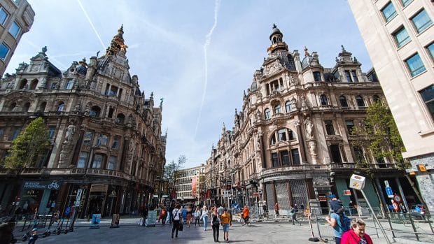 Meir, the main shopping street in Antwerp, is also hopme to some of the city's best hotels