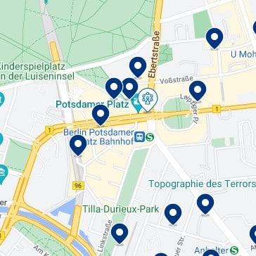 Potsdamer Platz: Mapa de alojamiento