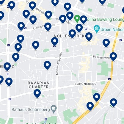 Schöneberg: Mapa de alojamiento