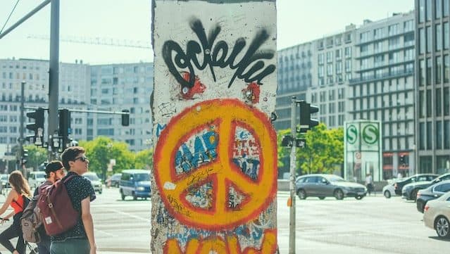 Sections of the Berlin Wall on Potsdamer Platz