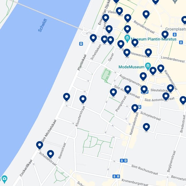 Sint Andries Accommodation Map