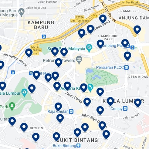 KLCC: Mappa degli alloggi