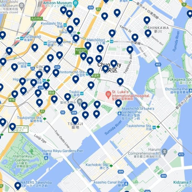 Chuo Accommodation Map