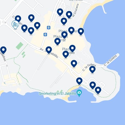 Costa Teguise Accommodation Map