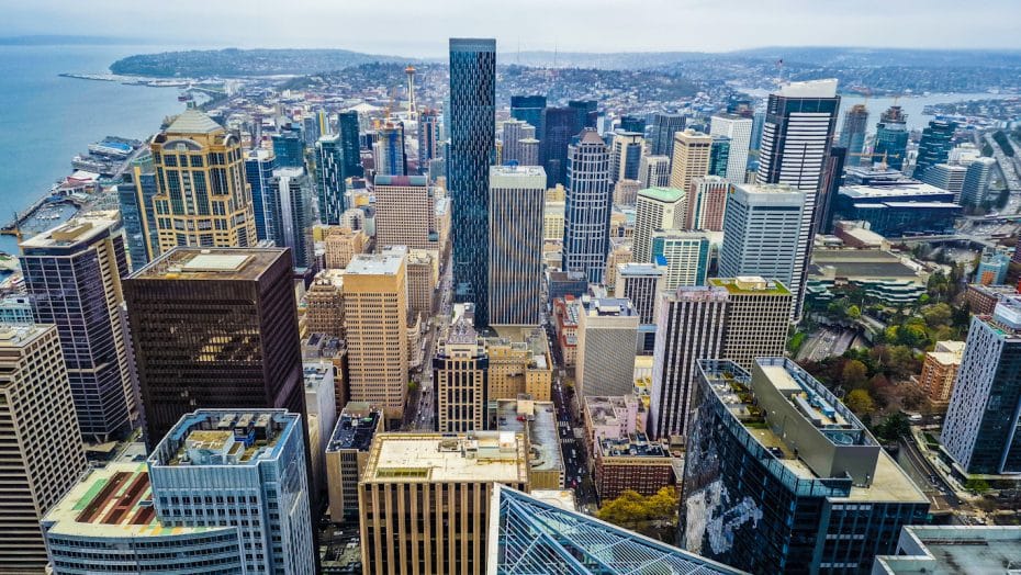 Downtown Seattle views from the Columbia Center