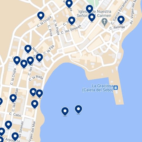 La Graciosa Accommodation Map