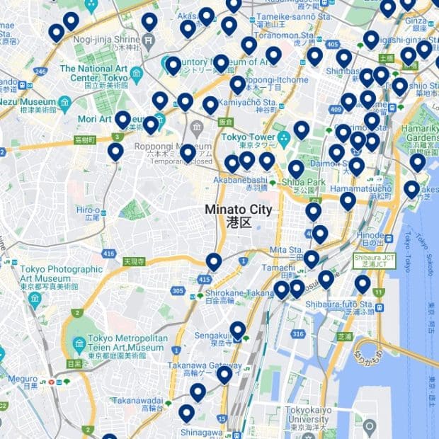 Minato Accommodation Map