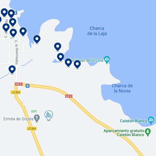 Orzola Accommodation Map