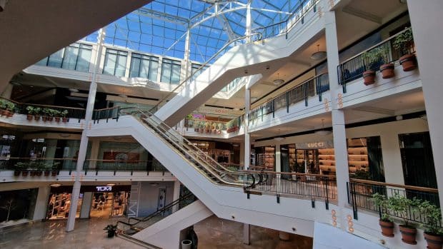 Pioneer Place mall is an upscale shopping destination in Portland