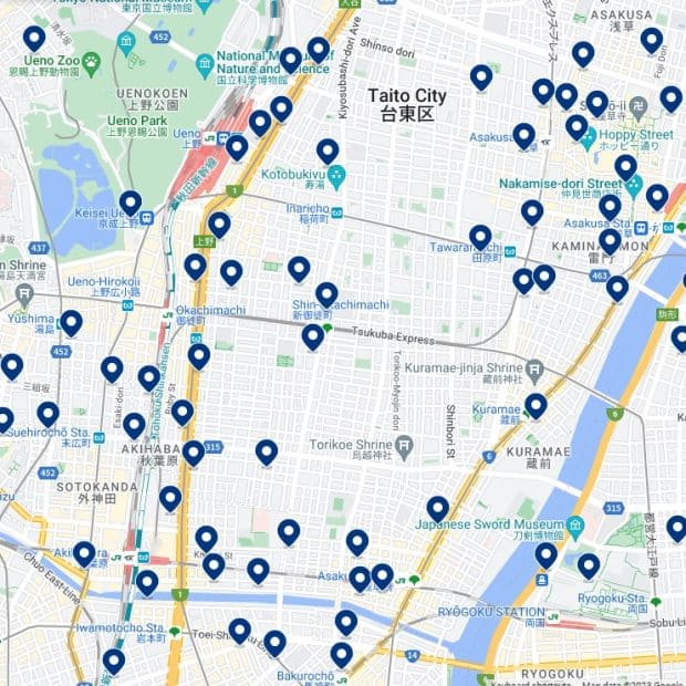 Taito Accommodation Map