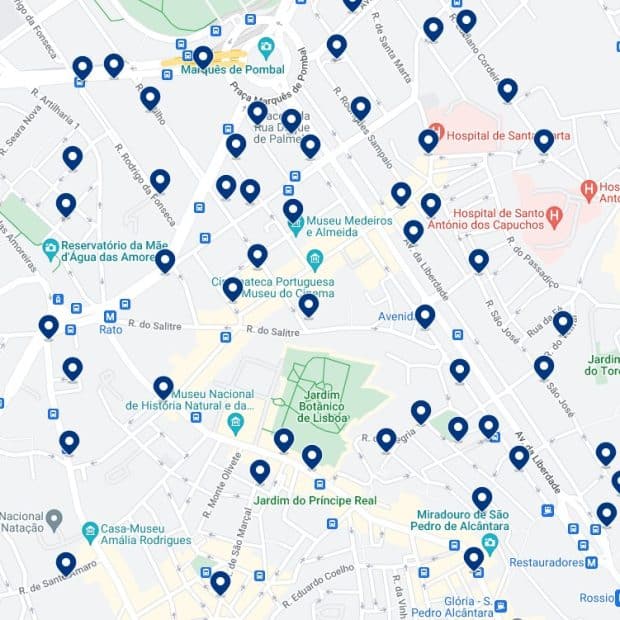Santo Antonio: Mappa degli alloggi