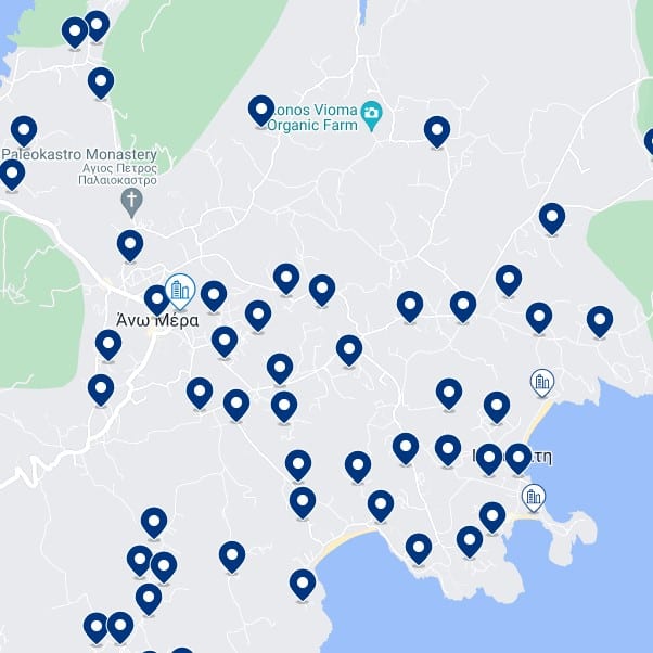 Ano Mera Accommodation Map