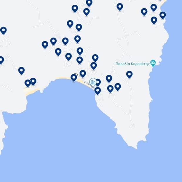 Elia Beach Accommodation Map