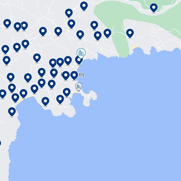 Kalafatis Accommodation Map