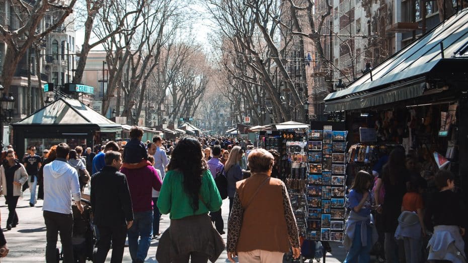 La Rambla es la calle más famosa de Barcelona
