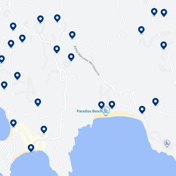 Paradise Beach Accommodation Map