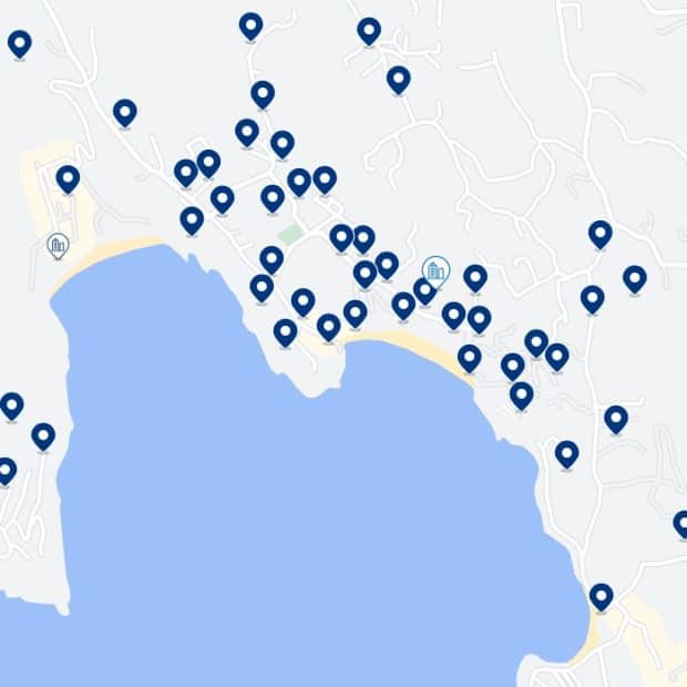 Platis Yialos Accommodation Map