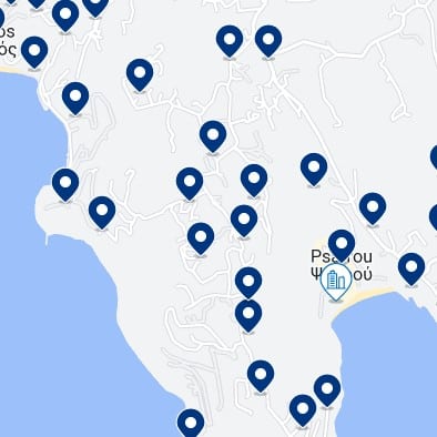 Psarou Accommodation Map