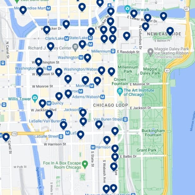 Chicago Loop: Mappa degli alloggi