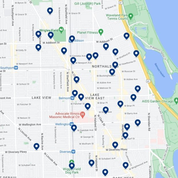 Lakeview: Mappa degli alloggi