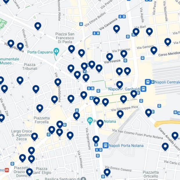 Napoli Centrale Accommodation Map