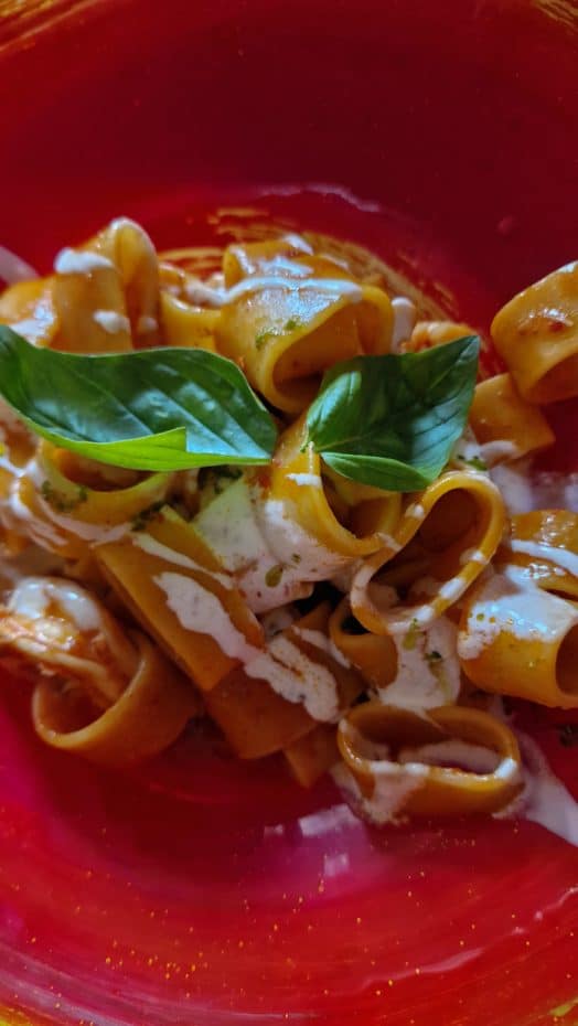 Pasta is typically served for the first dish (primi) for dinner in Italy