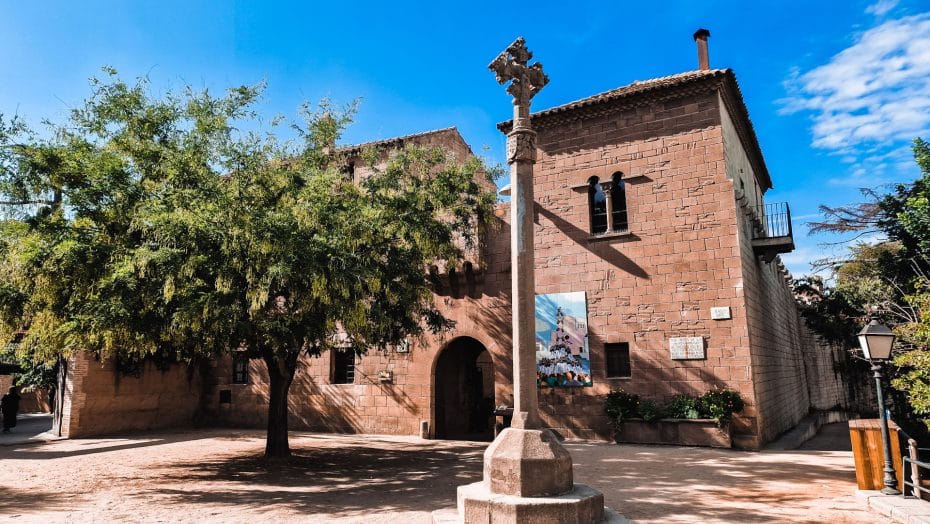 Replica medieval Catalan architecture within Pueblo Español, Barcelona