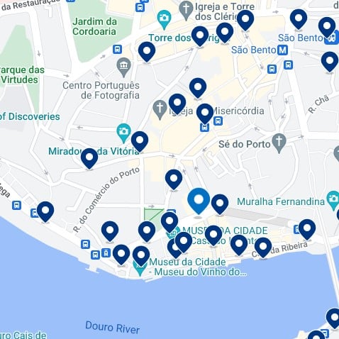 Ribeira: Mapa de alojamiento