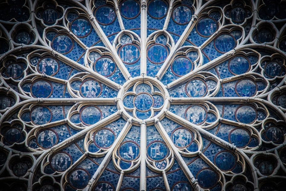 Stained-glass rose window - Notre Dame Cathedral