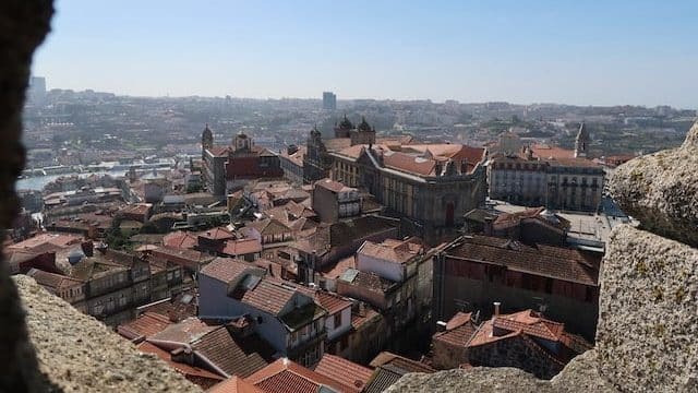 Views from Torre dos Clerigos in Porto