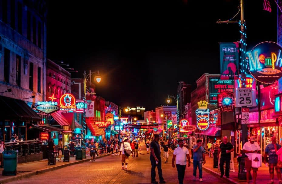 Beale Street is the most famous nightlife area in Memphis