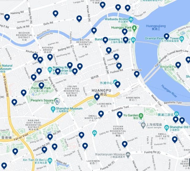 Huangpu Accommodation Map