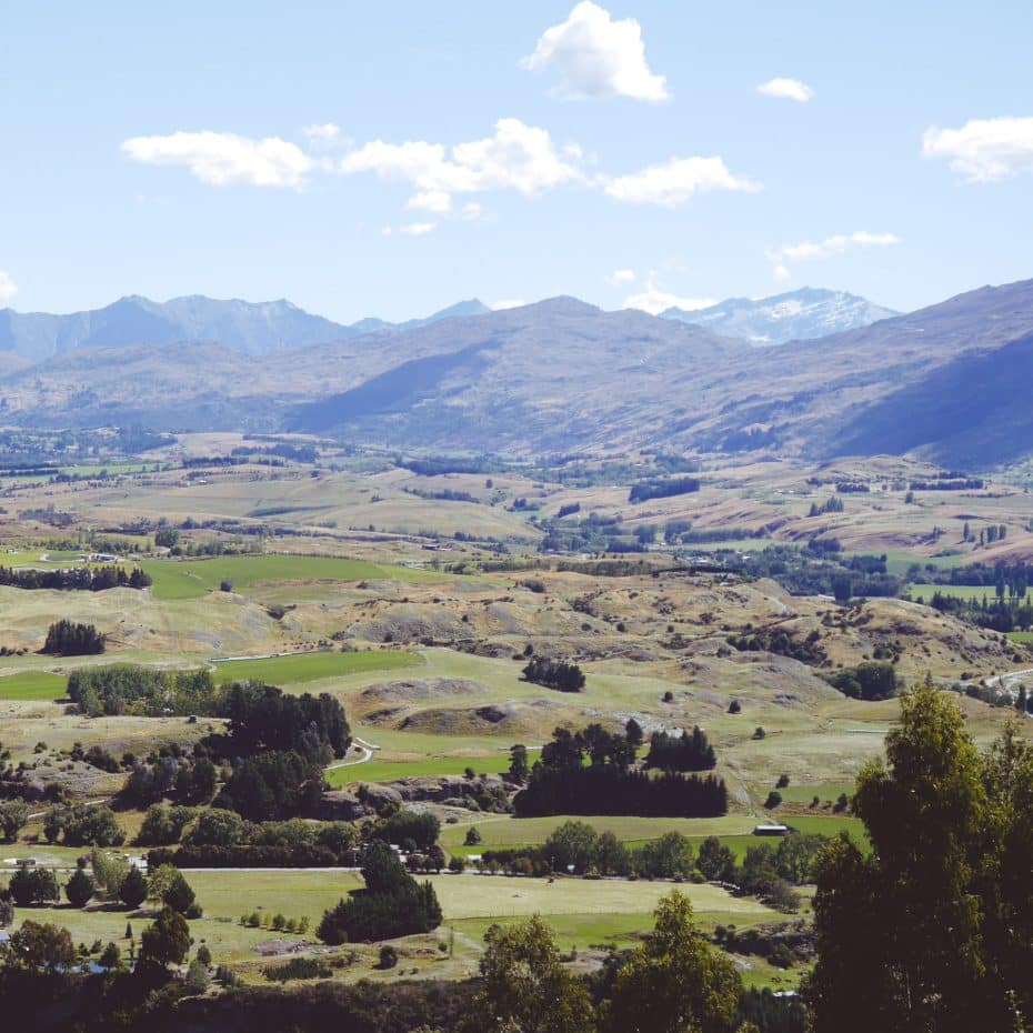 Naturaleza en los alrededores de Queenstown, Nueva Zelanda