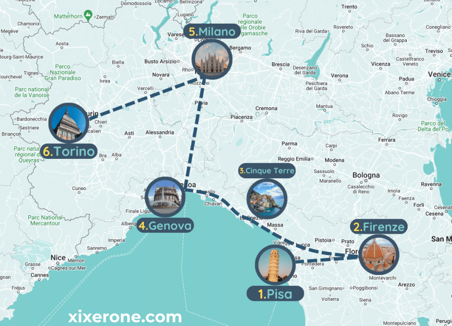 Itinerari pel nord-oest d'Itàlia: De la Toscana a Torí amb tren