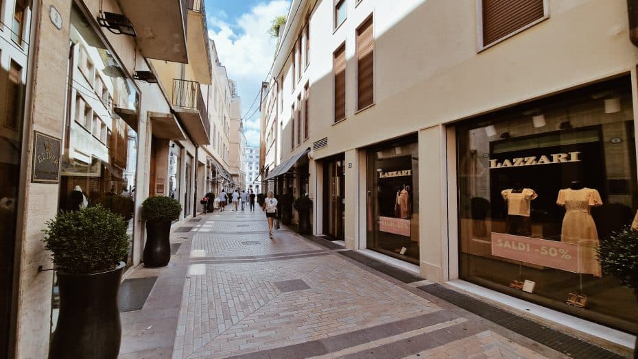 Shopping area in Padua