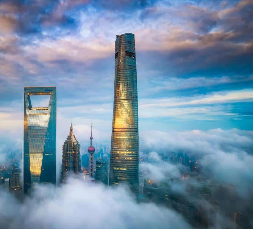 Pudong is Shanghai's futuristic financial district situated across the Huangpu River from The Bund.