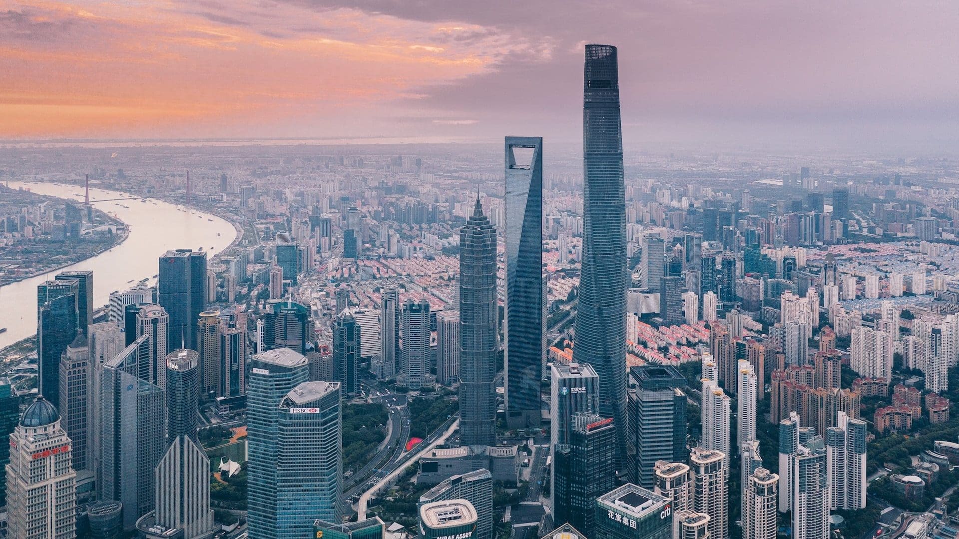 Pudong is home to skyscrapers such as the Shanghai Tower, Jin Mao Tower, and World Financial Center