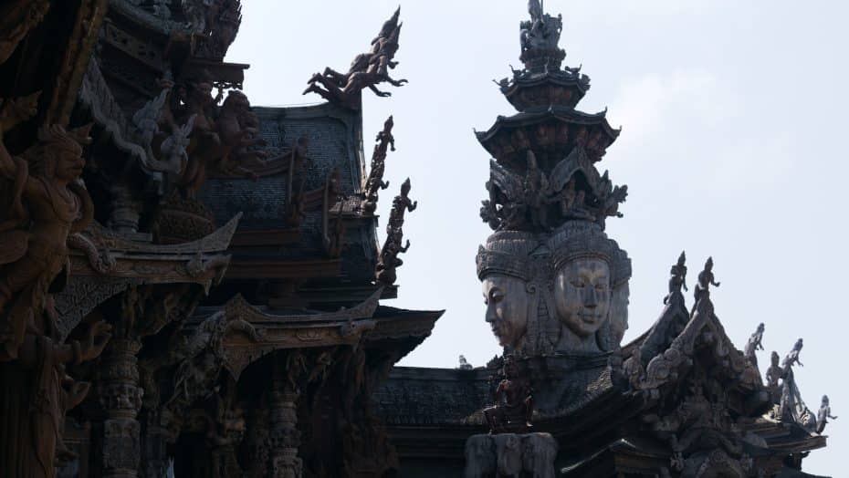 The Sanctuary of Truth in Pattaya is one of the most unique Thai temples