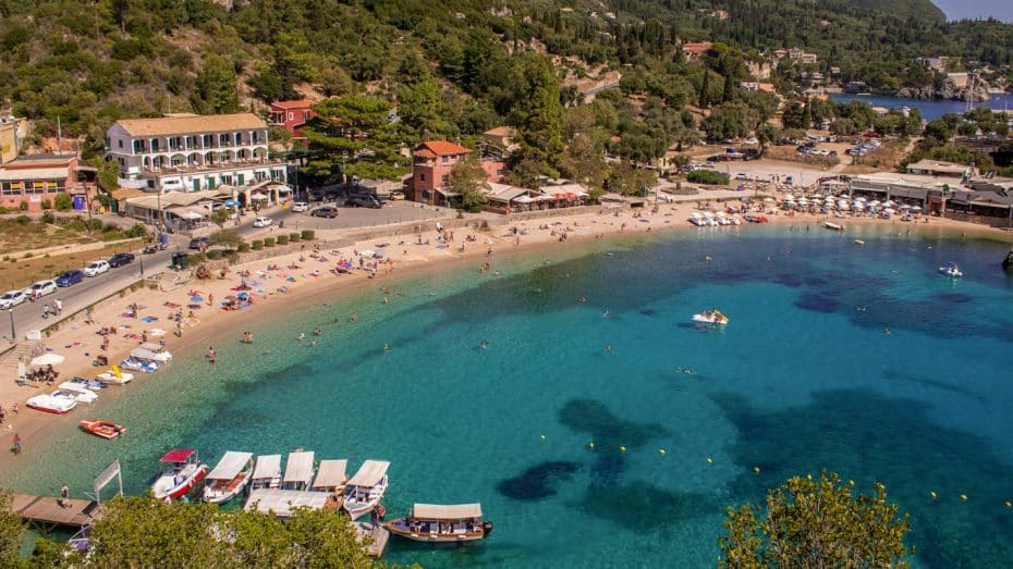Paleokastritsa is one of the best beaches in Corfu, Greece