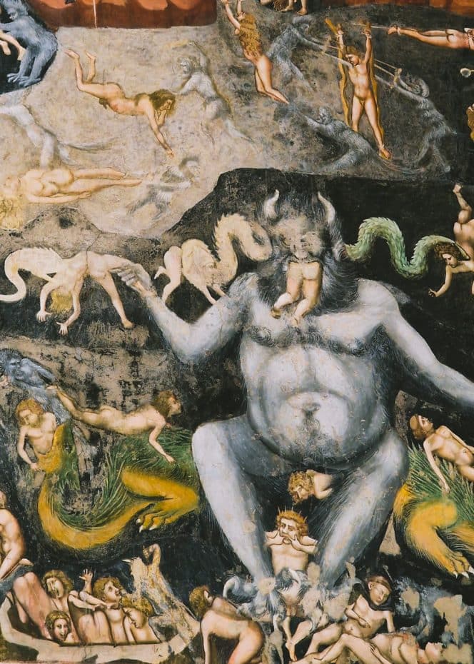 Representación del infierno en el fresco del Juicio Final