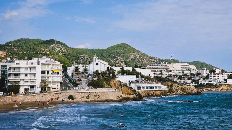 Platja de San Sebastià is among the best beaches in Sitges, Spain