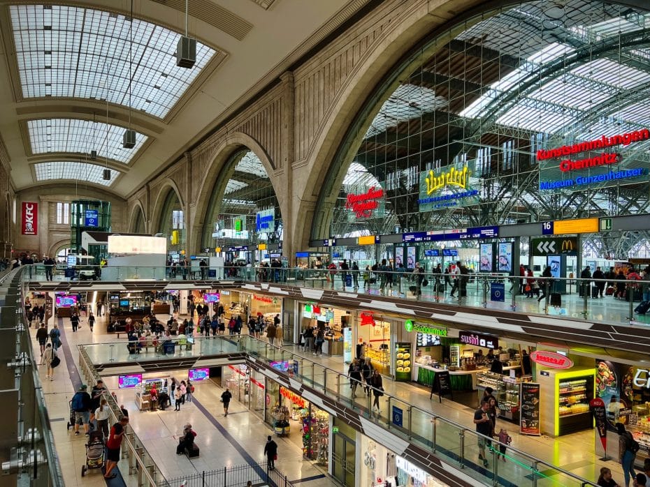Centro comercial de la Estación Central de Leipzig.